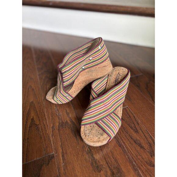 Lucky Brand Miller 2 Cork Wedge Sandals Size 6 - Picture 1 of 7